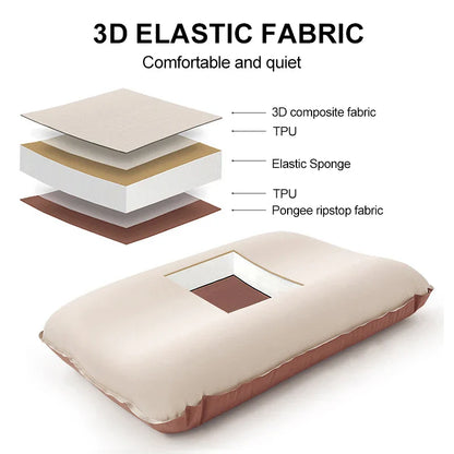 3D Ultralight Self-Inflating Camping Pillow