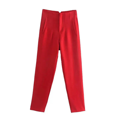 Women’s High Waist Slim Trousers