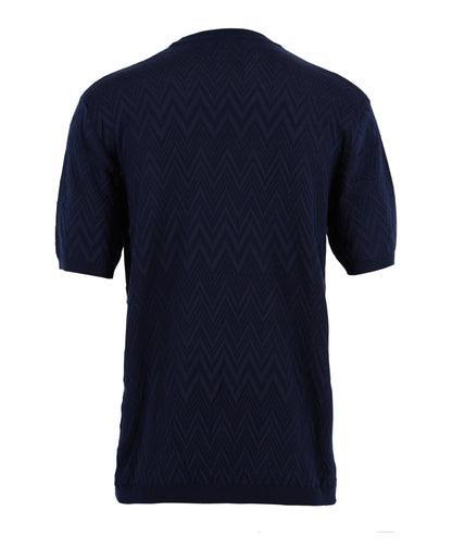 M Missoni Zig Zag Short Sleeve Sweater