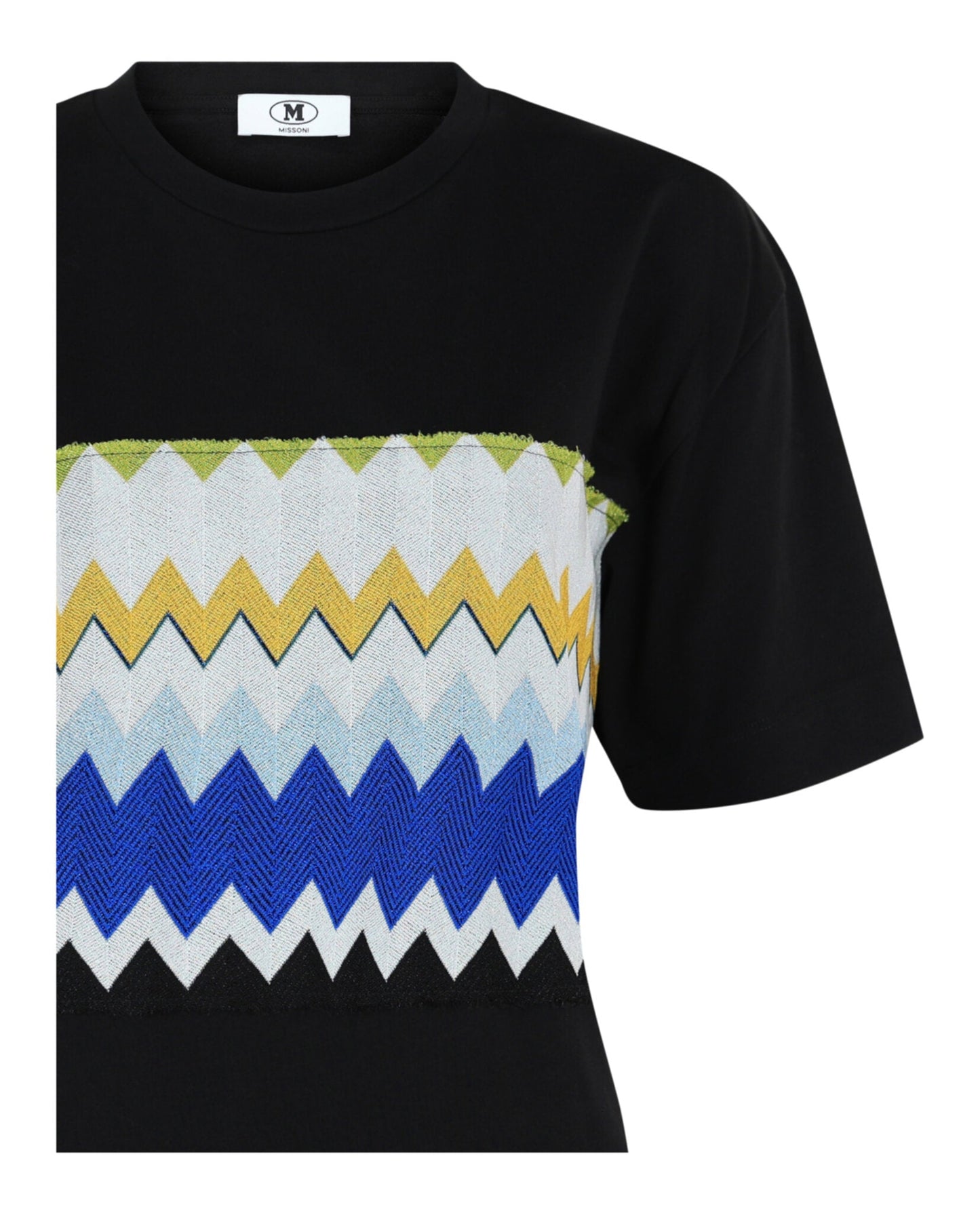 M Missoni Lame' Zig Zag Panel T-Shirt