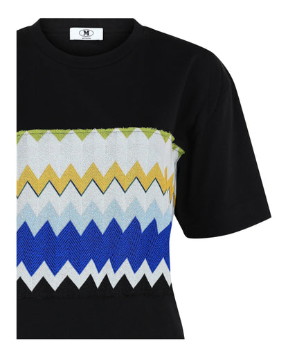 M Missoni Lame' Zig Zag Panel T-Shirt