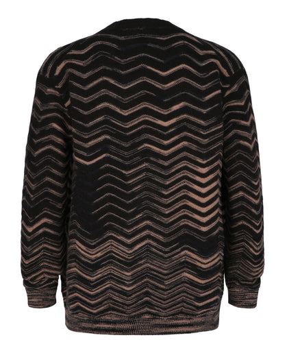 M Missoni Chevron-Knit Cardigan