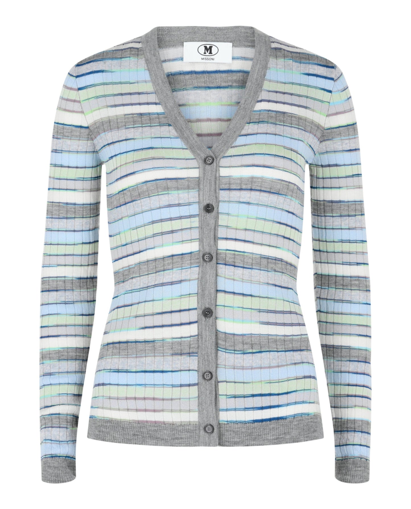 M Missoni Fitted Striped Cardigan