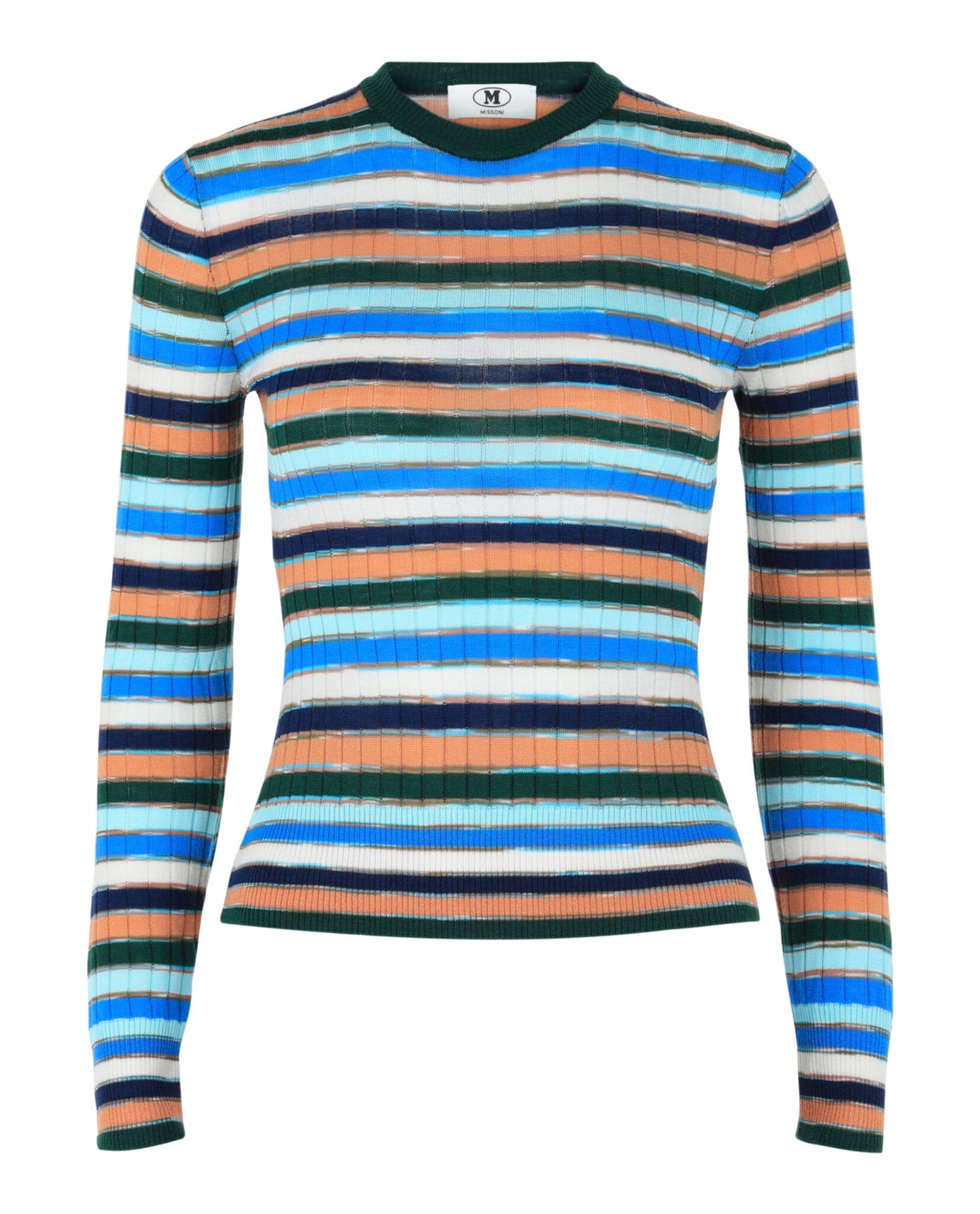 M Missoni Striped Crewneck Sweater