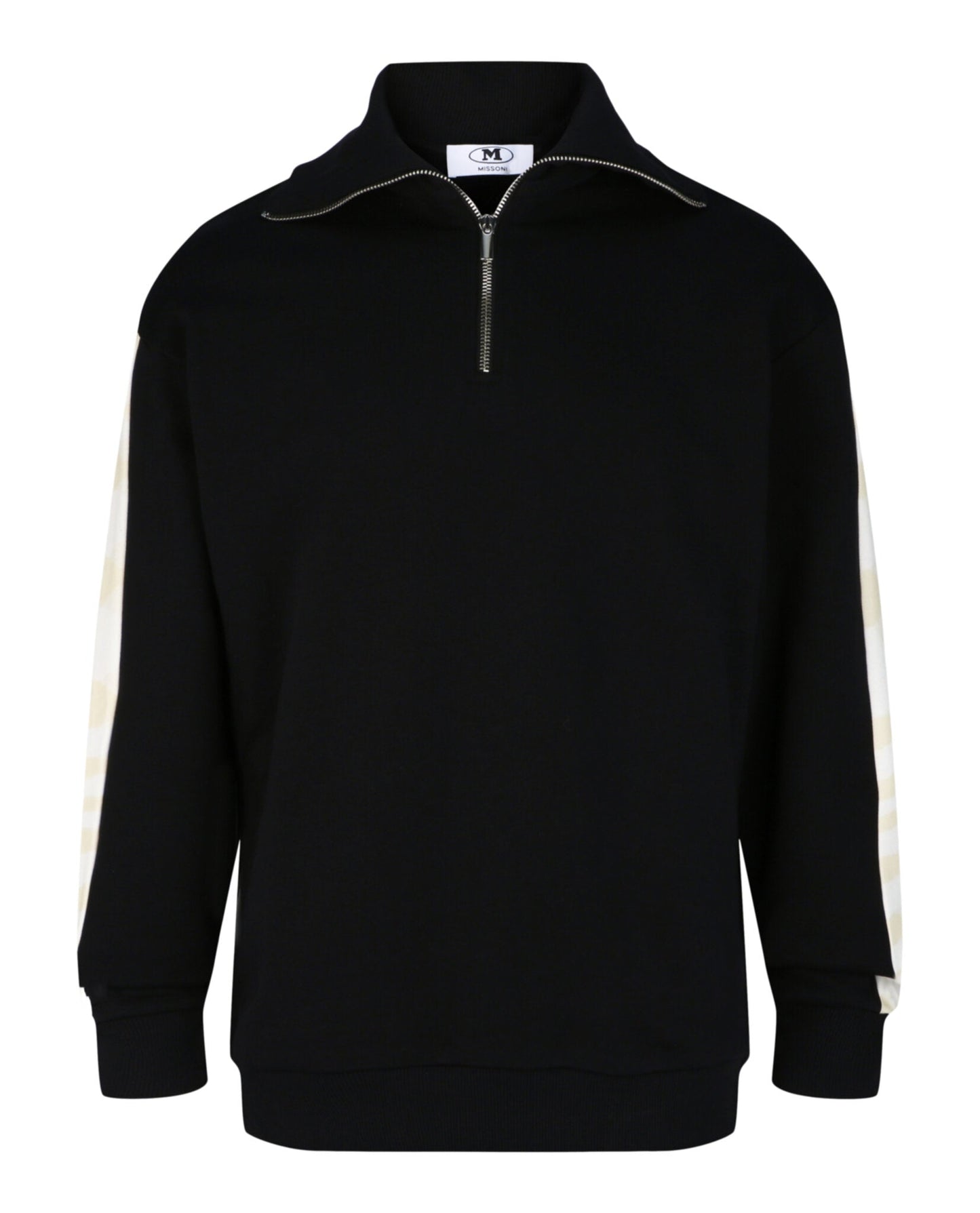 M Missoni Zig Zag Stripe Quarter-Zip Sweatershirt