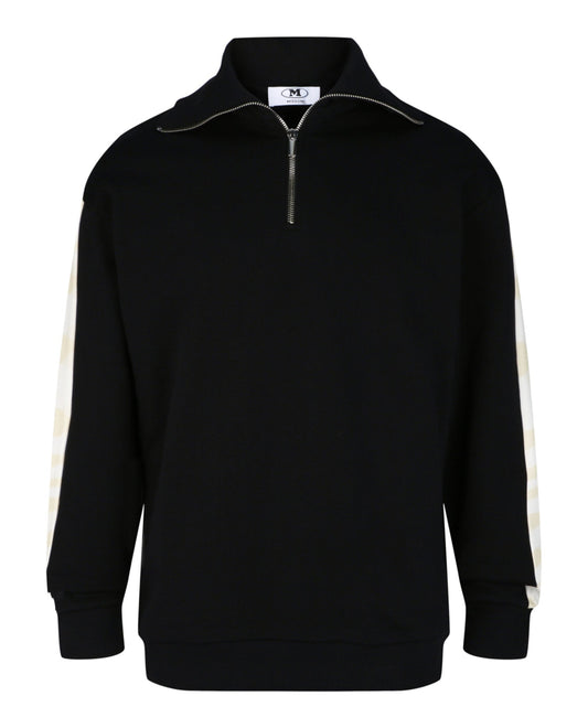 M Missoni Zig Zag Stripe Quarter-Zip Sweatershirt