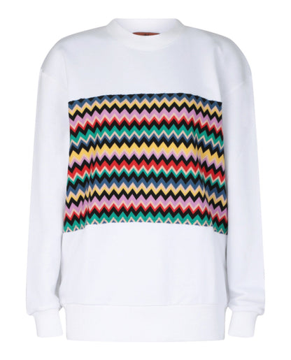 M Missoni ZigZag Graphic Cotton Sweatshirt