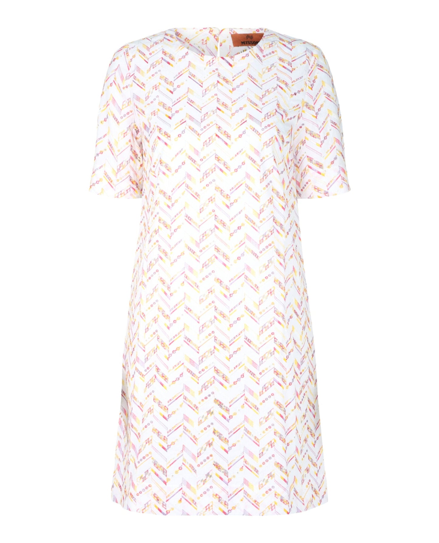 M Missoni Embroidered Zig-Zag Mini Dress
