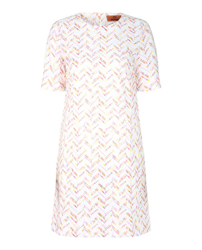 M Missoni Embroidered Zig-Zag Mini Dress