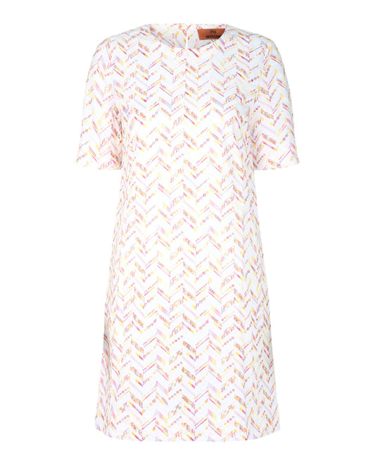 M Missoni Embroidered Zig-Zag Mini Dress