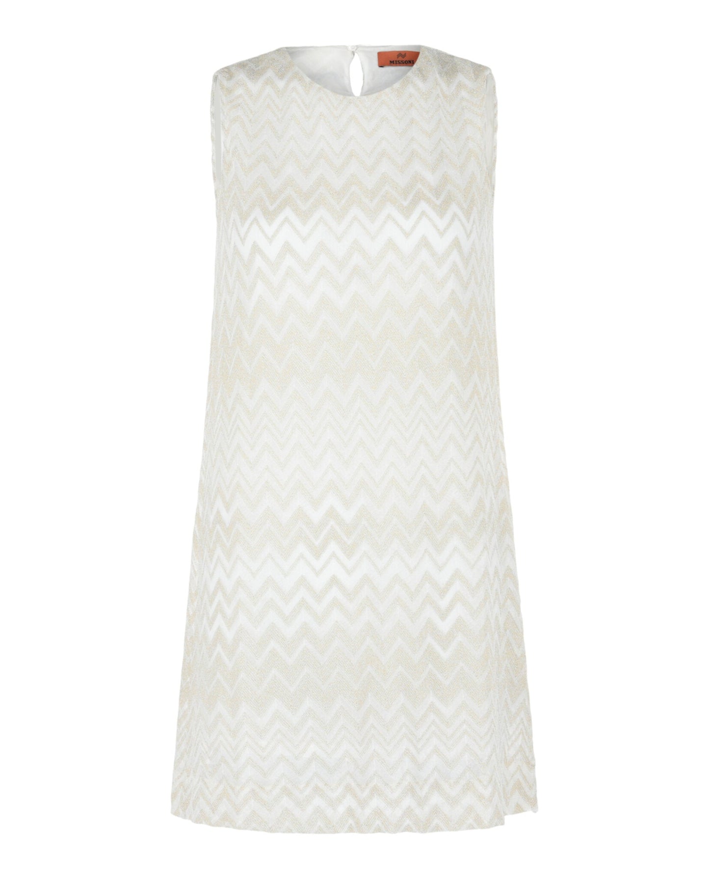 M Missoni Metallic Zigzag Print Shift Dress