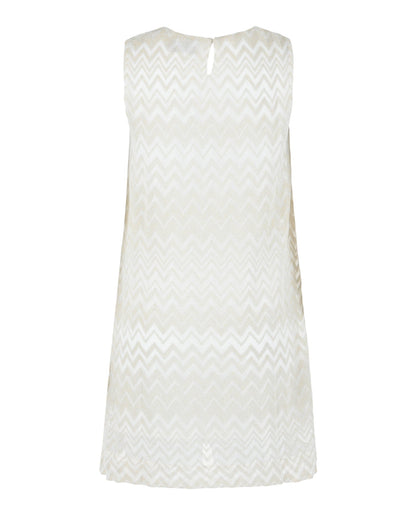 M Missoni Metallic Zigzag Print Shift Dress