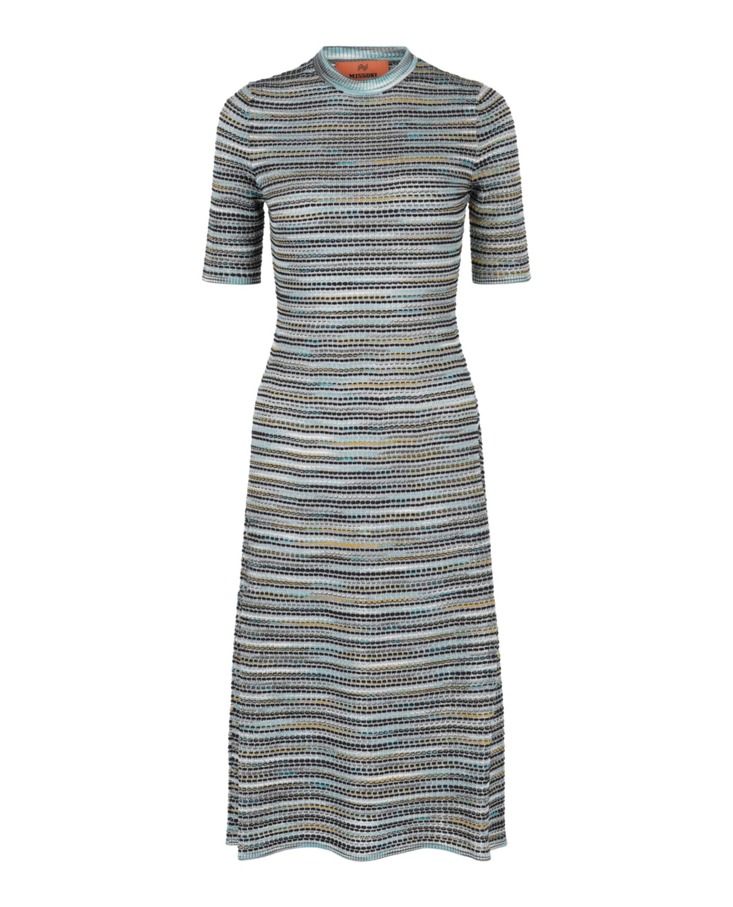 M Missoni Striped Crochet Midi Dress