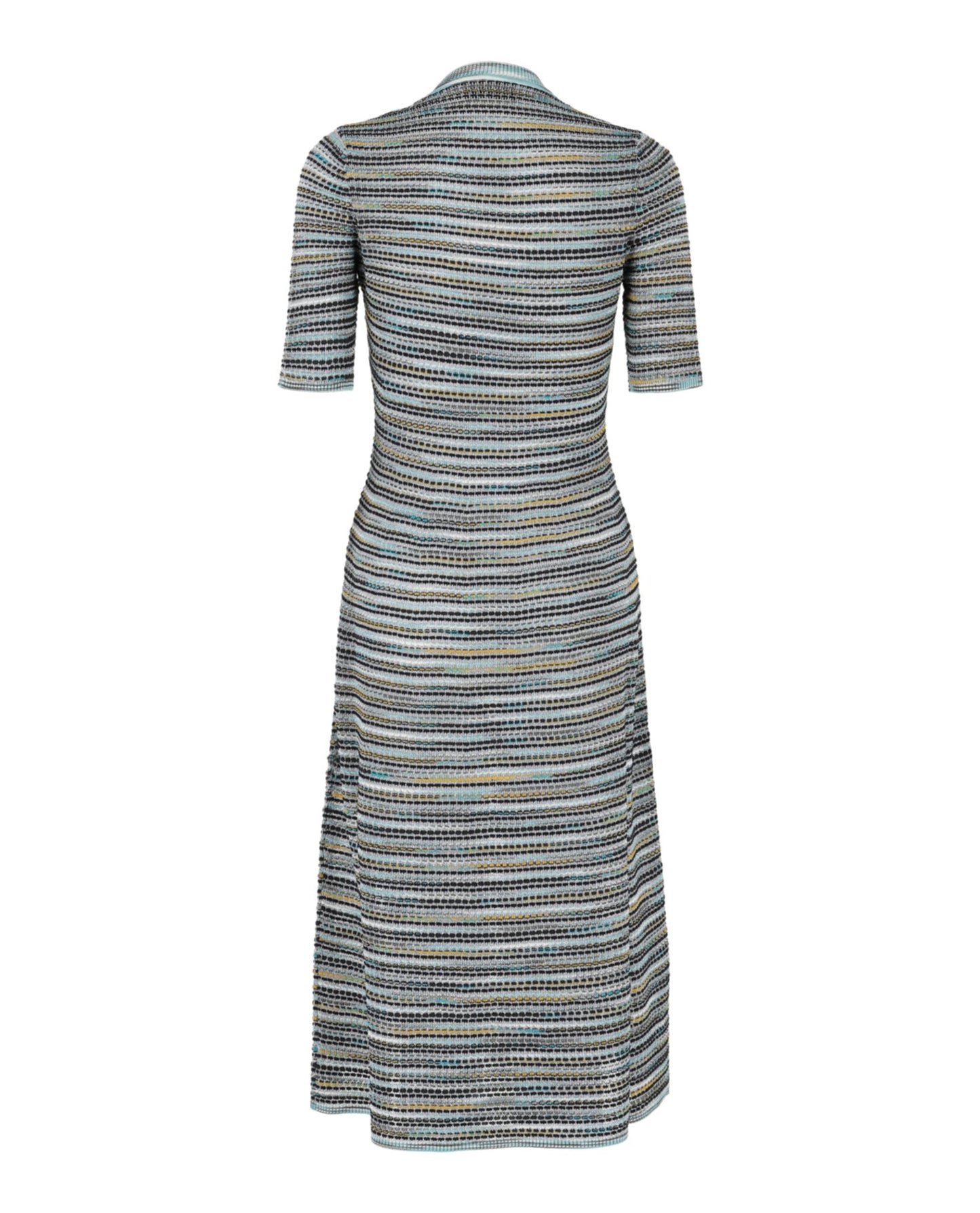M Missoni Striped Crochet Midi Dress