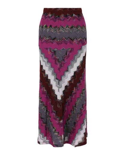 M Missoni Chevron Print Midi Skirt