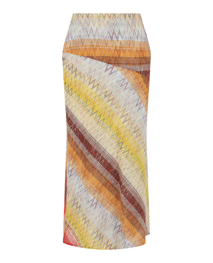 M Missoni Chevron Print Midi Skirt