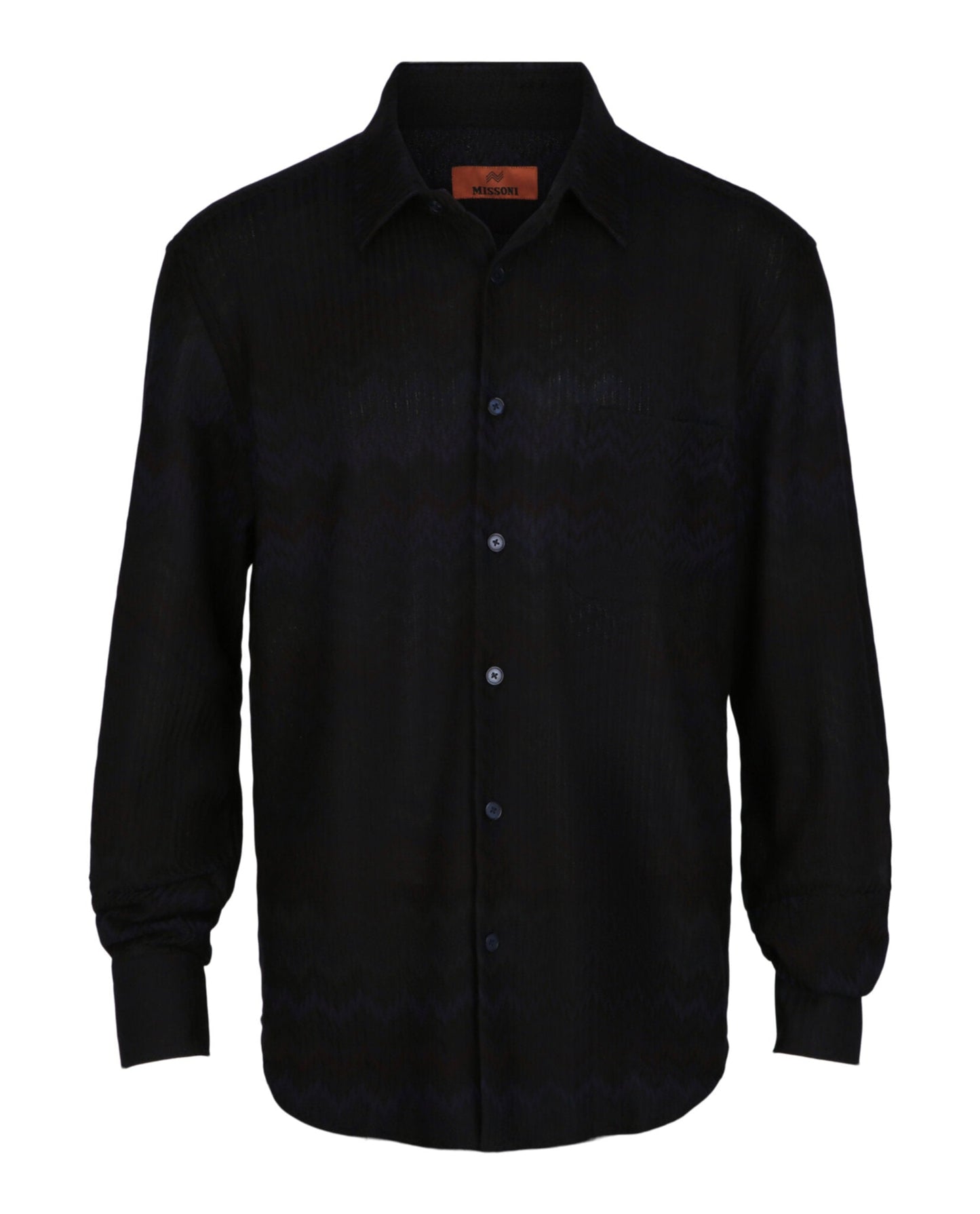 M Missoni Chevron-Pattern Long-Sleeved Shirt