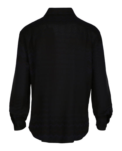 M Missoni Chevron-Pattern Long-Sleeved Shirt