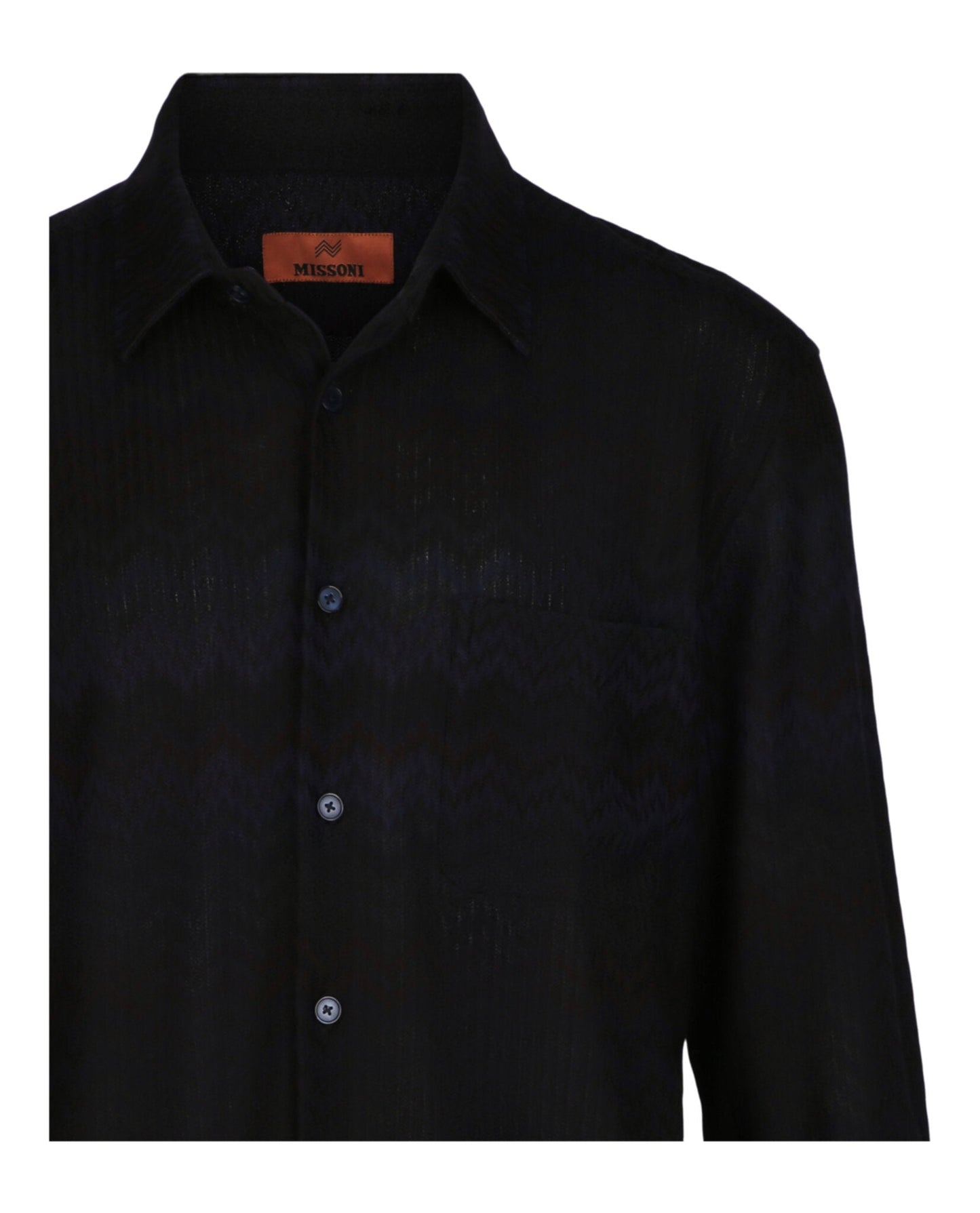 M Missoni Chevron-Pattern Long-Sleeved Shirt
