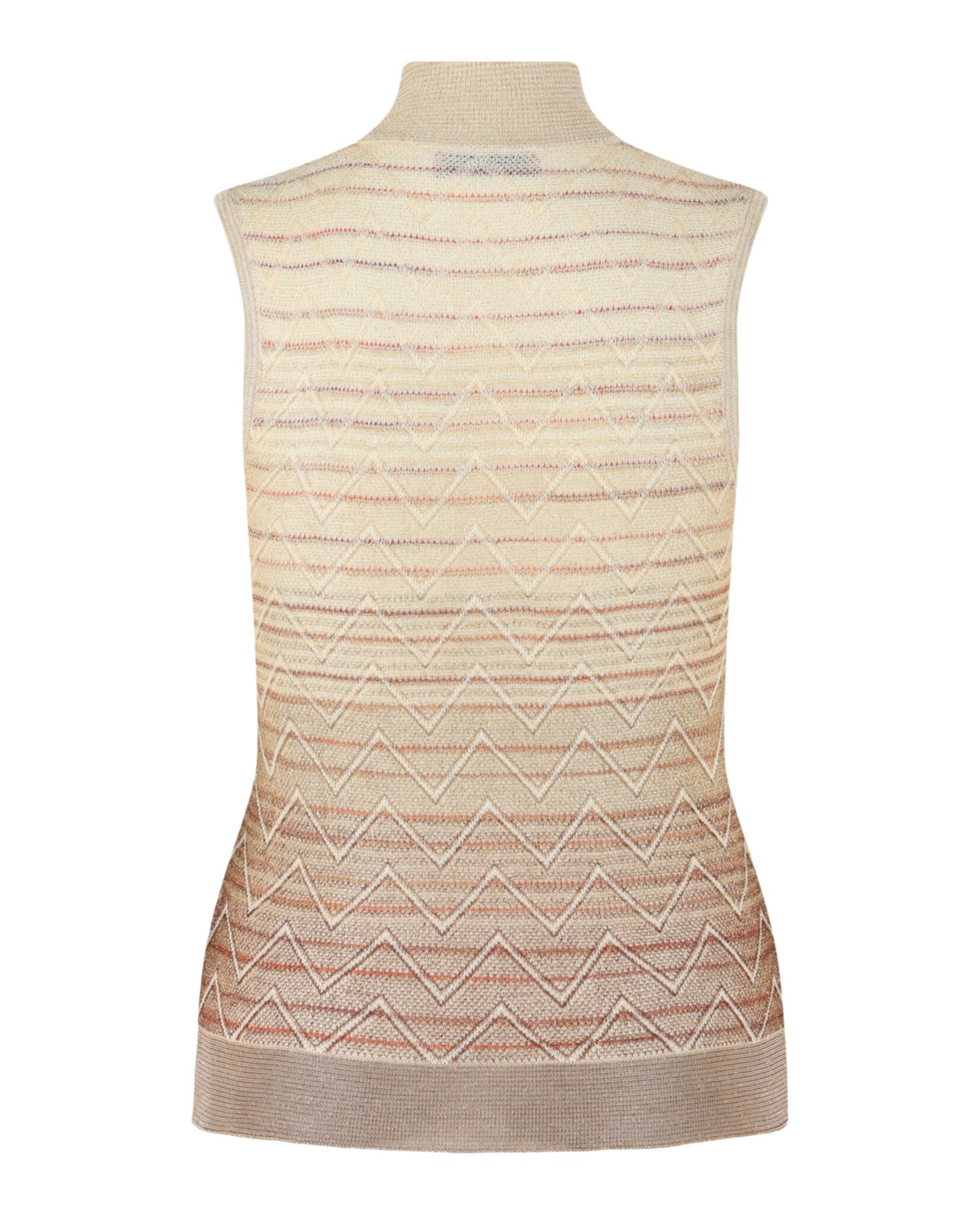 M Missoni Ombre Zig Zag High-Neck Top