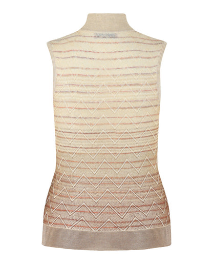 M Missoni Ombre Zig Zag High-Neck Top