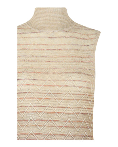 M Missoni Ombre Zig Zag High-Neck Top