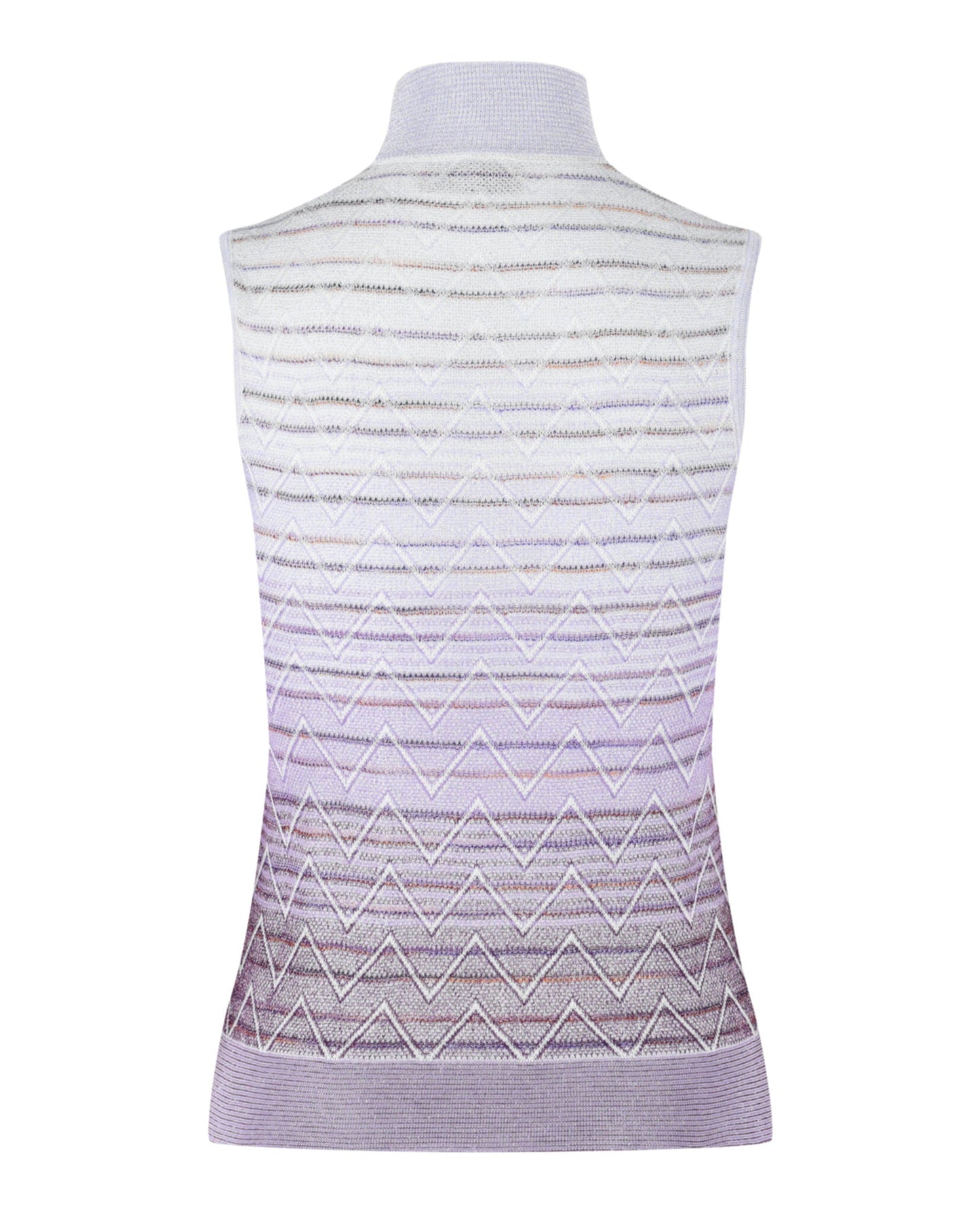 M Missoni Ombre Zig Zag High-Neck Top