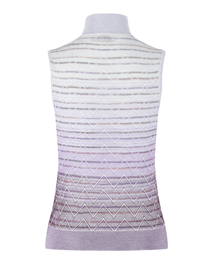 M Missoni Ombre Zig Zag High-Neck Top