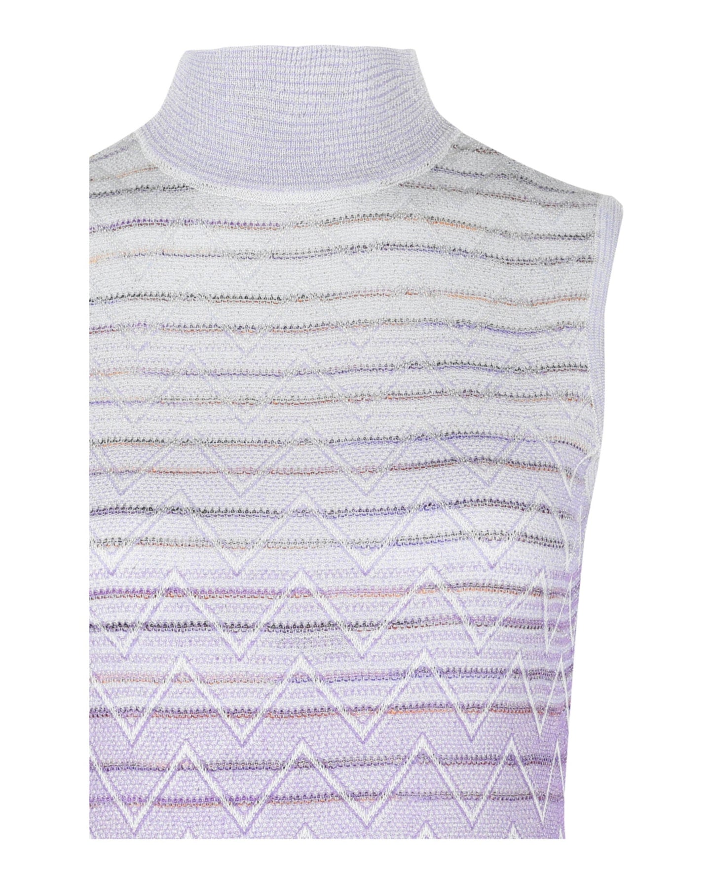 M Missoni Ombre Zig Zag High-Neck Top