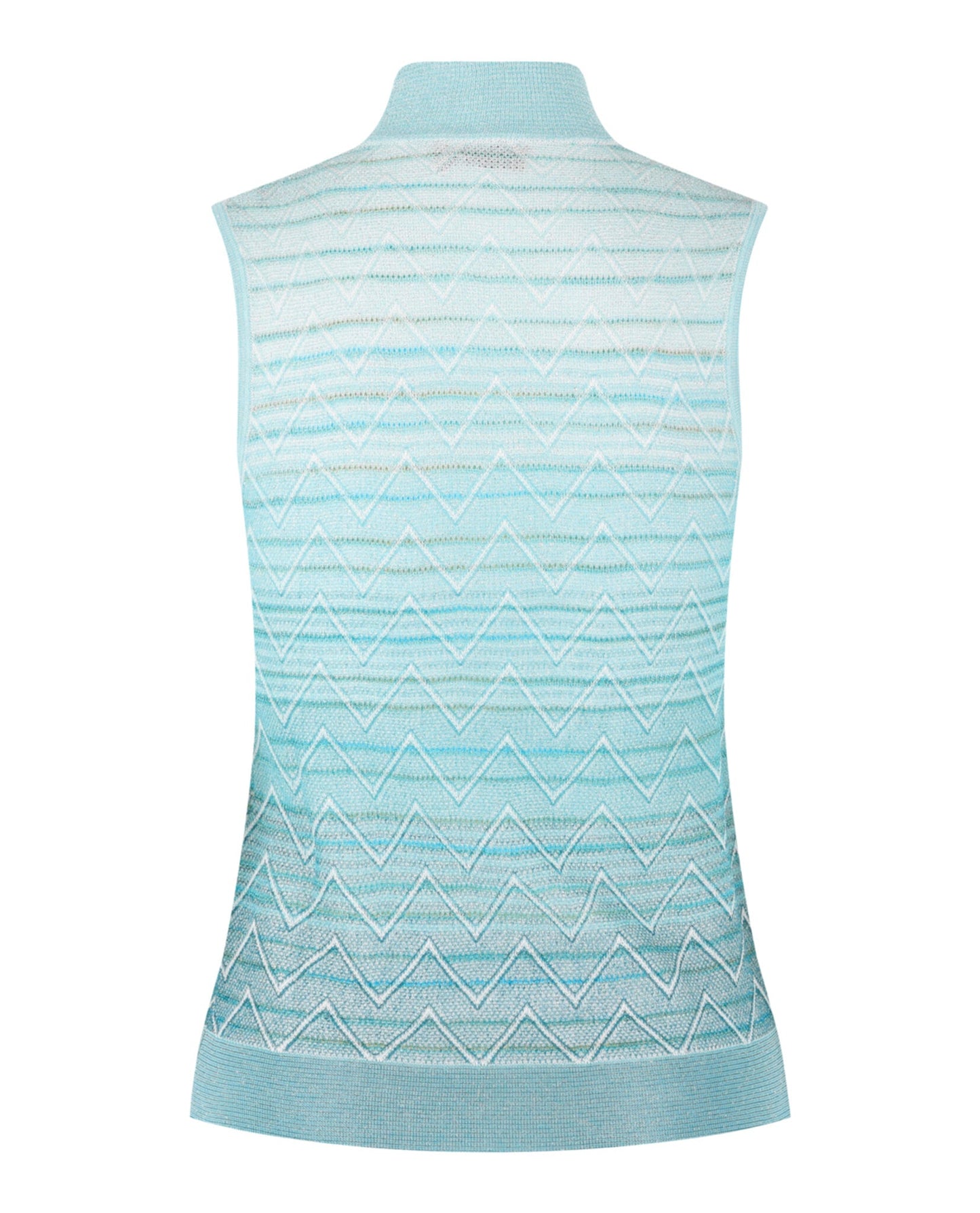 M Missoni Ombre Zig Zag High-Neck Top