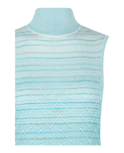 M Missoni Ombre Zig Zag High-Neck Top