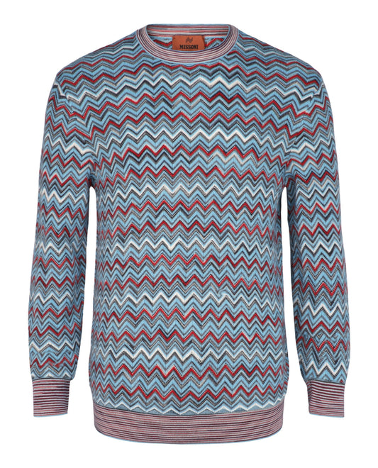 M Missoni Zig-Zag Pattern Pullover Sweater