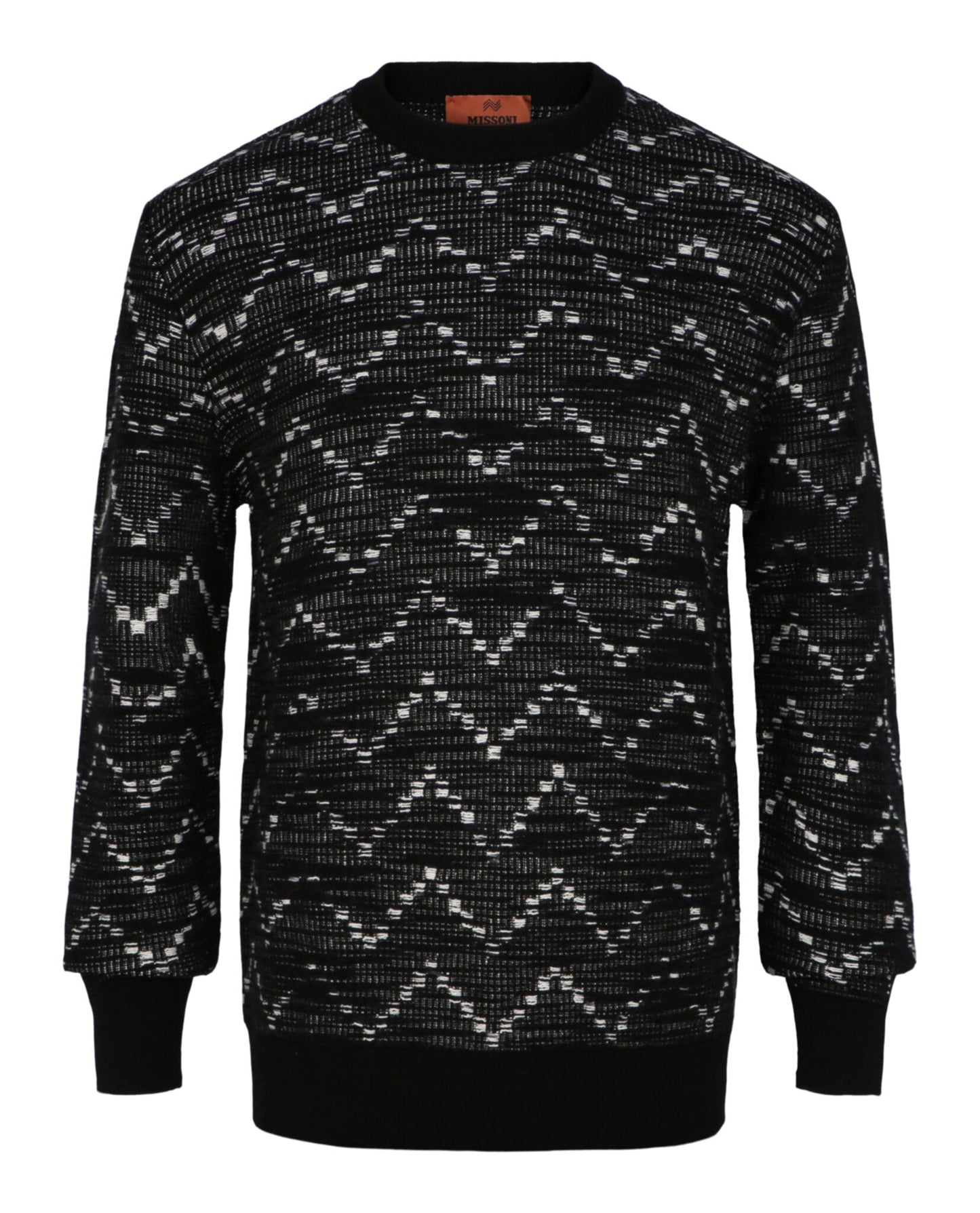 M Missoni Zig-Zag Crewneck Pullover Sweater