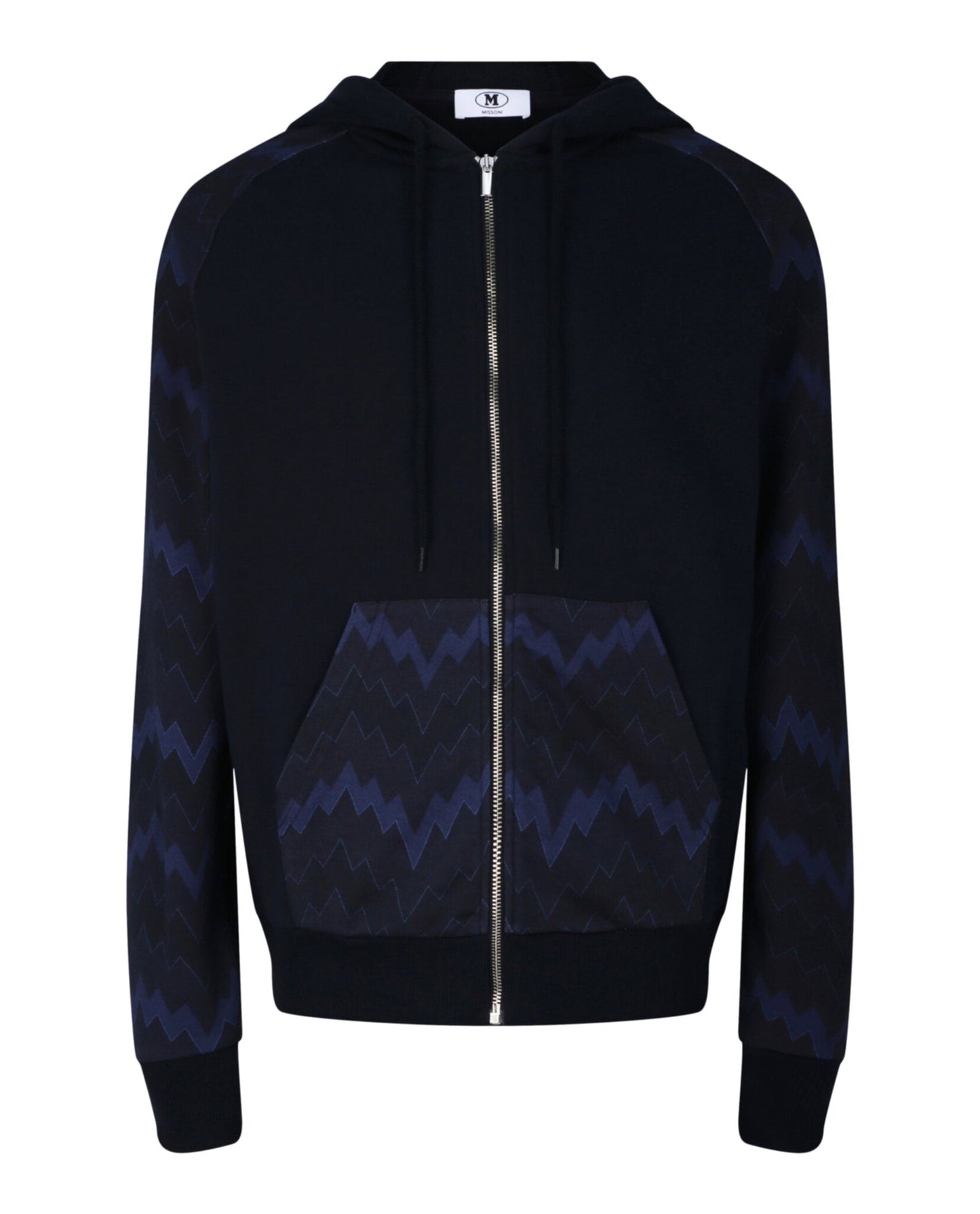 M Missoni Zig Zag Pattern Zip Hoodie