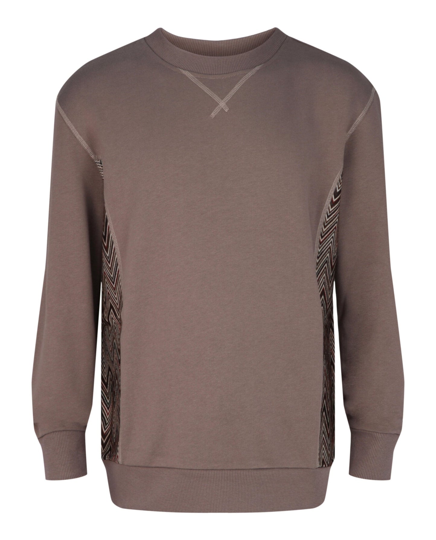 M Missoni Zig-Zag Panelled Crewneck Sweatshirt