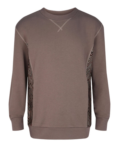 M Missoni Zig-Zag Panelled Crewneck Sweatshirt