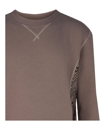 M Missoni Zig-Zag Panelled Crewneck Sweatshirt