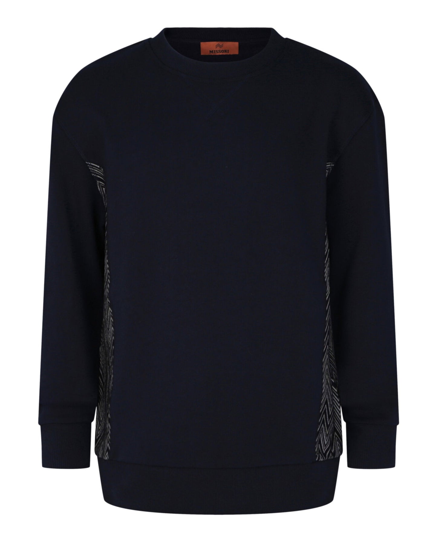 M Missoni Zig-Zag Panelled Crewneck Sweatshirt