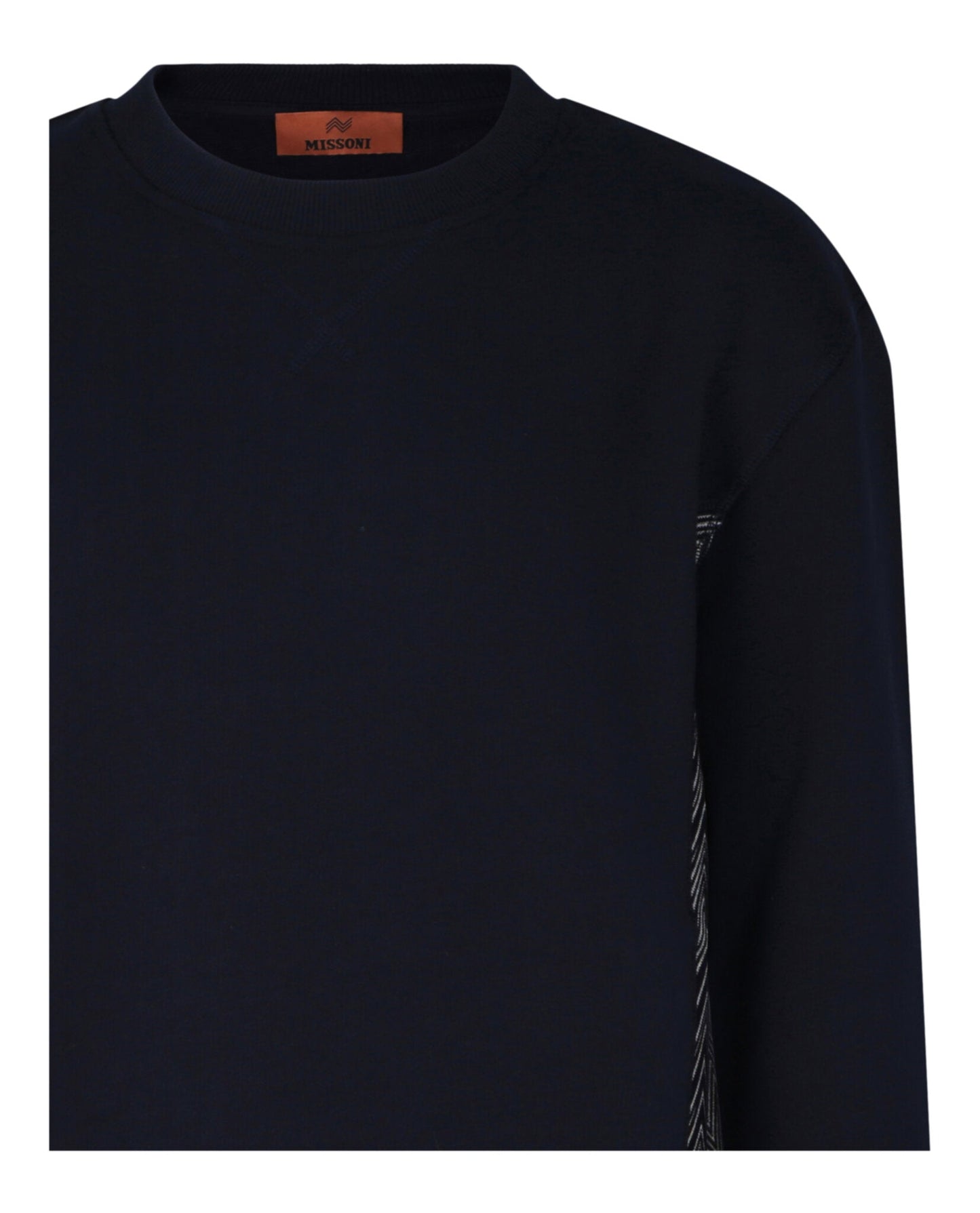 M Missoni Zig-Zag Panelled Crewneck Sweatshirt