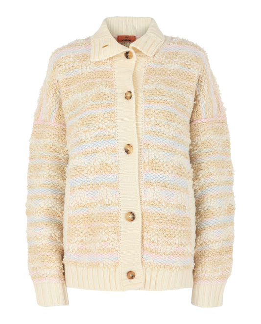 M Missoni Wool-Blend Fleece Cardigan