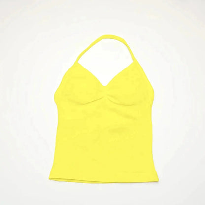 NCLAGEN Impact Longline Strappy Top Sports Yoga Vest Women's Fitness Tank Top Gym Beautiful Open Back Bra Running Workout Halter