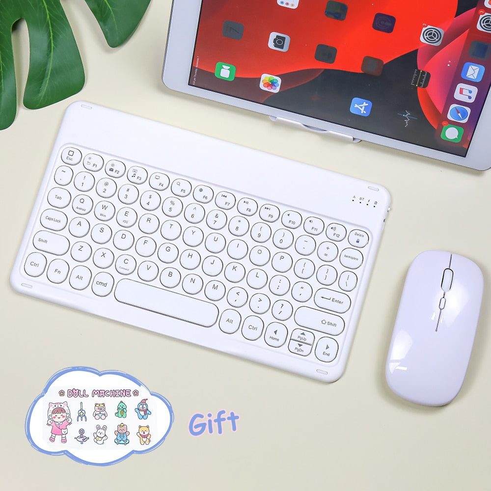 Kawaii Pastel Yellow Wireless iPad Keyboard & Mouse-