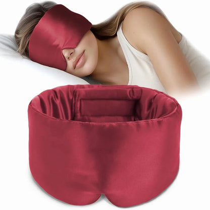 Silk Sleep Mask – Mulberry Silk Eye Mask with Adjustable Strap & Ear Cover