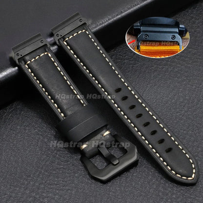 Garmin Vintage Leather Strap - Classic and Comfortable Band