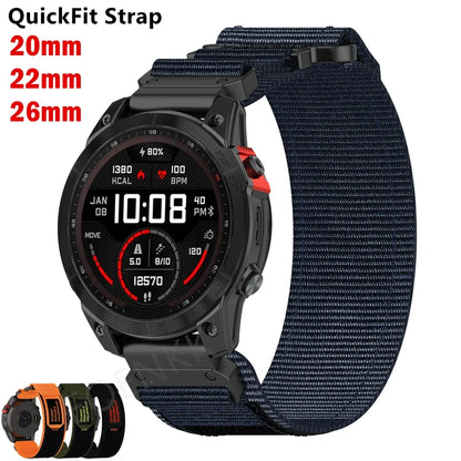 Garmin Braided Nylon Smartwatch Band - QuickFit Strap