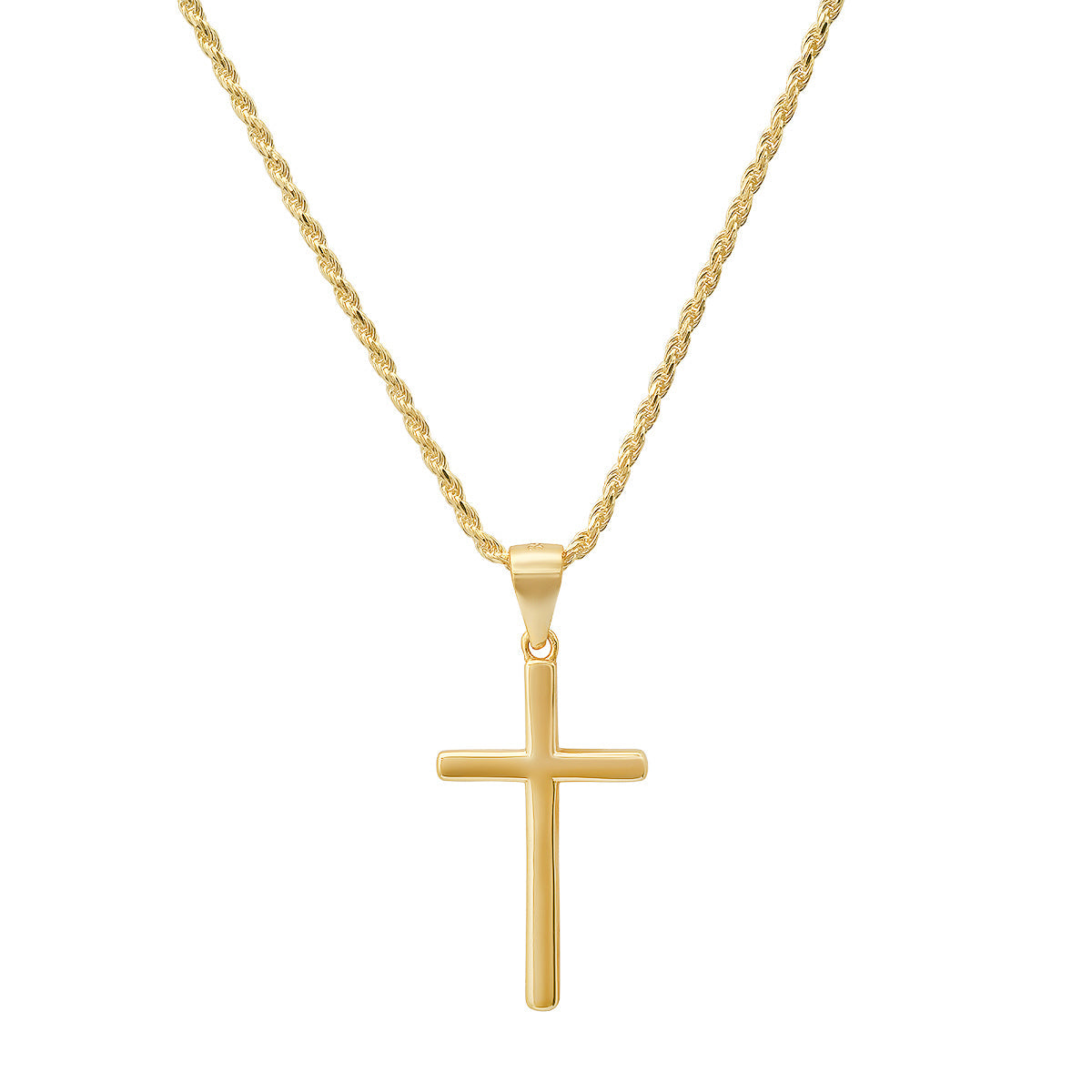 Gold Cross Pendant Necklace