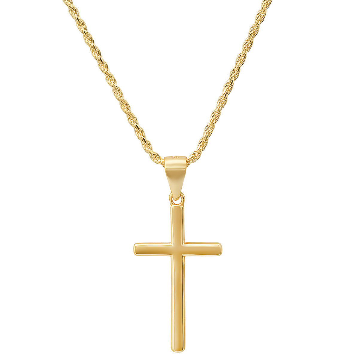Gold Cross Pendant Necklace