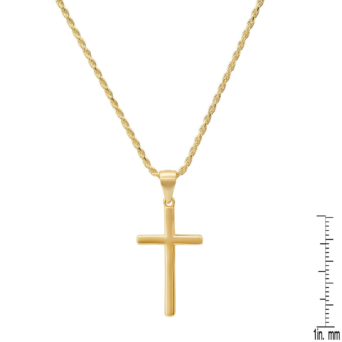 Gold Cross Pendant Necklace