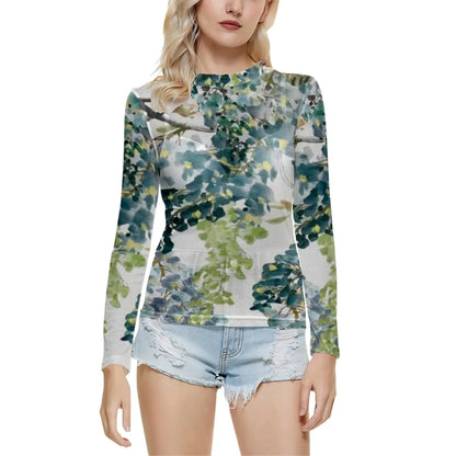 🌸 Vintage Floral Mesh Blouse