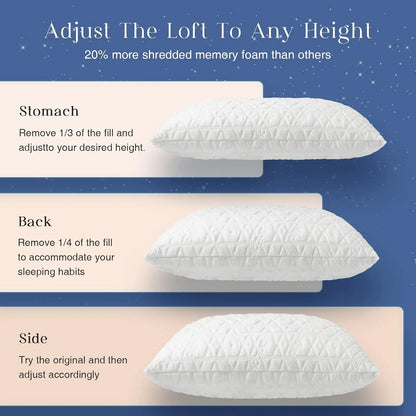shredded memory foam pillow